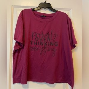 NWOT SHEIN size 4XL slogan T-shirt